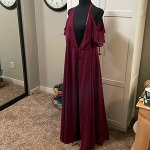 Never worn size M maroon dress.